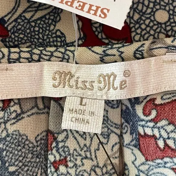 Miss Me Multimedia Top LARGE 3/4 Sleeves V-Neck Western Aztec Boho Casual Work - Picture 8 of 9